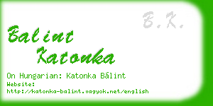 balint katonka business card