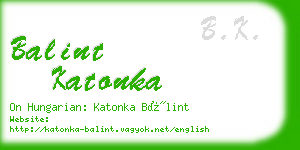 balint katonka business card